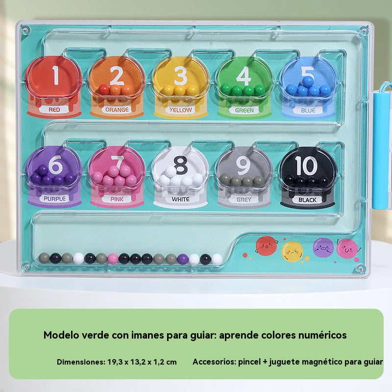 🧒👦🧠【¡Compra 1 y llévate otro gratis! 】¡Diversión educativa con el laberinto magnético de madera! Juguete de habilidad para niños.