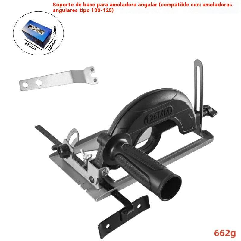 🛠️Amoladora angular de mano Base de corte de cuchillo giratorio