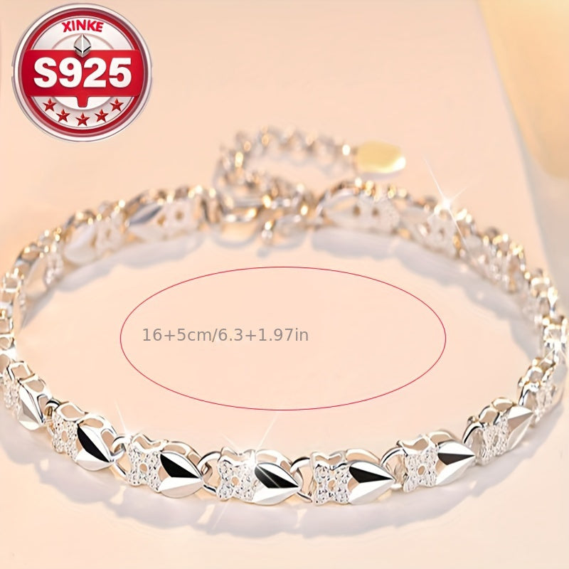 😀👉【¡Compra uno y llévate otro gratis!】💖🍀Me encanta la nueva pulsera de plata 925 con trébol de cuatro hojas para mujer, ¡a la moda!【50% de descuento】