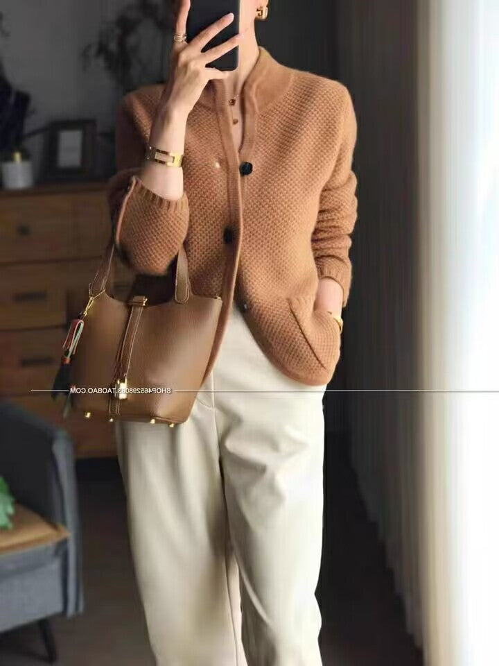 【S-2XL】Elegantna retro francoska kašmirska jopica
