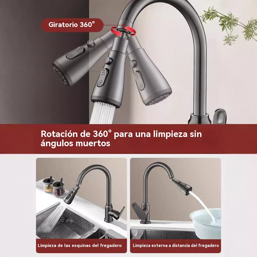 🚰[Compra 1 y llévate 1 gratis【Cartucho de filtro gratuito】🔥Boquilla de Filtro para Grifo con Giro de 360°