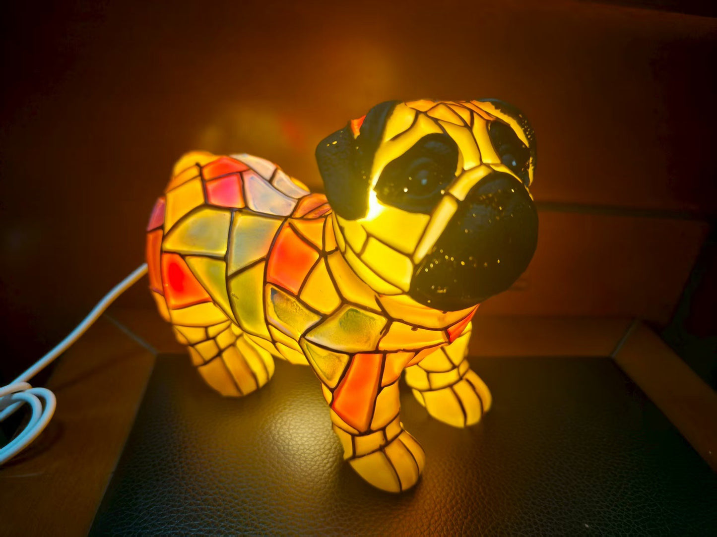 🐱Lampa stołowa w kształcie kota, retro lampka nocna wykonana z kolorowej żywicy, z motywem kota