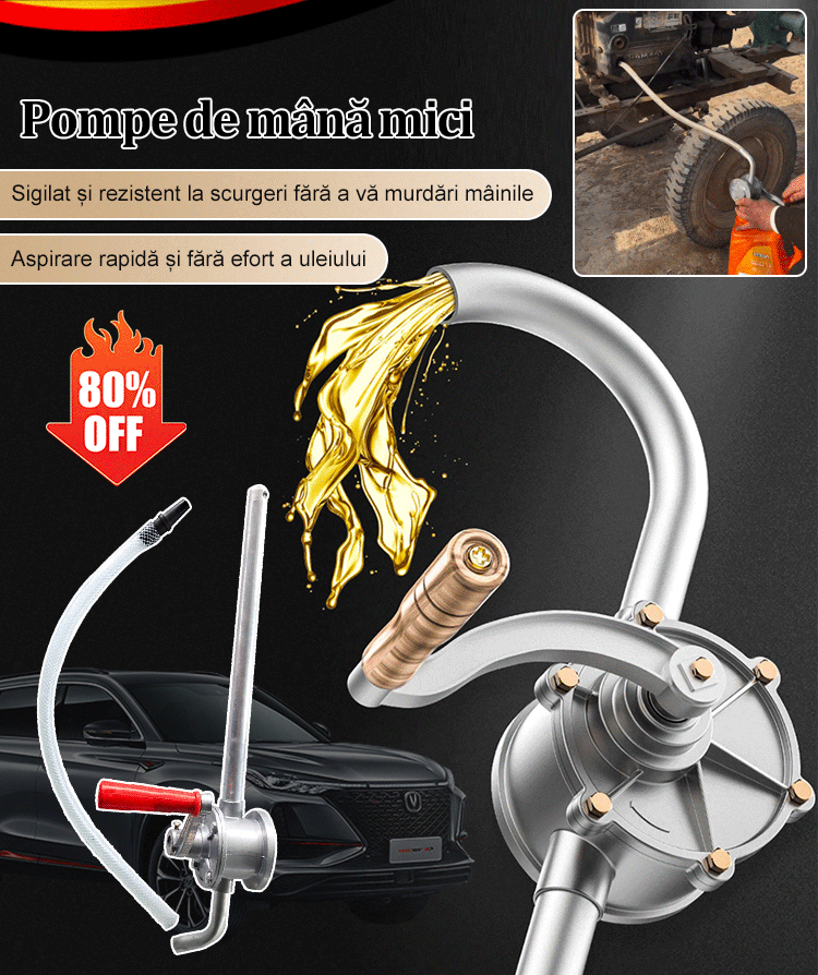 🛠️MalĂ© hlinĂkovĂ© olejovĂ© ÄŤerpadlo, ruÄŤnĂ ozubenĂ© plnÄ›nĂ oleje.-3969588