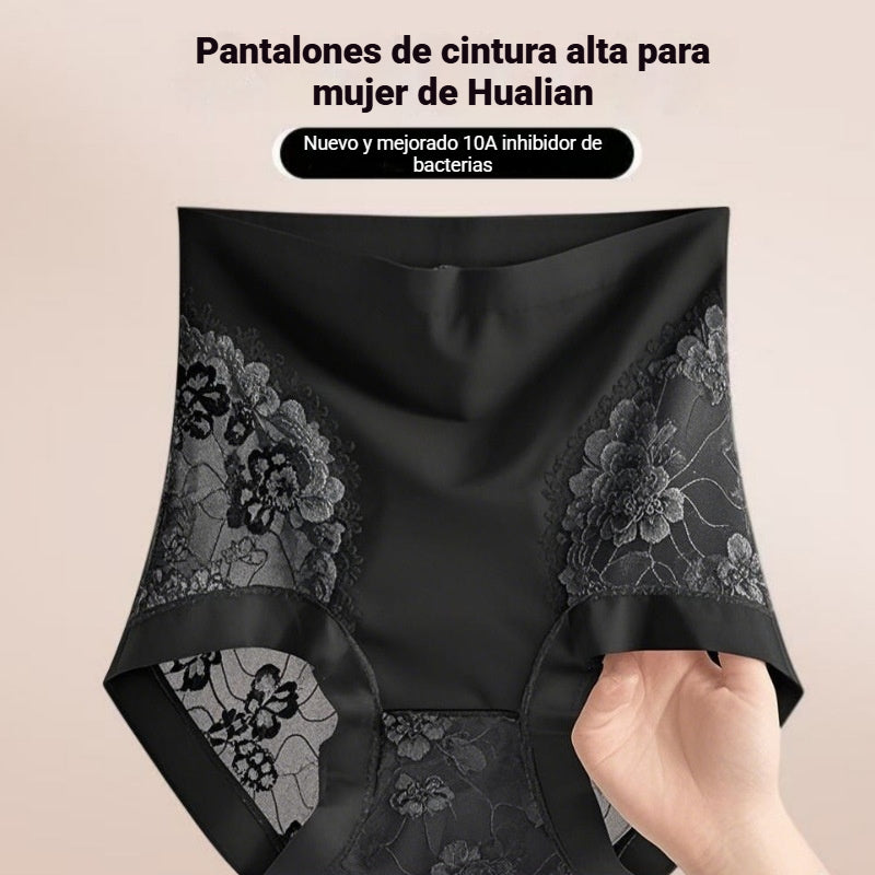 【Pago contra reembolso】Braguitas de control de abdomen de alta elasticidad con encaje sin costuras para mujer, bragas moldeadoras y levantadoras de glúteos