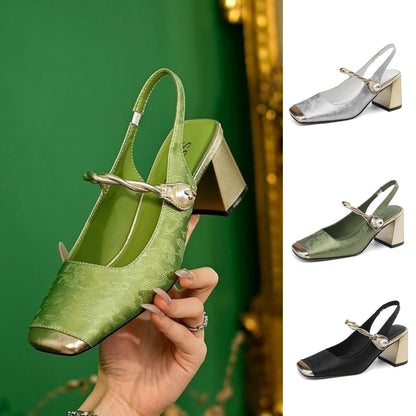 💕🌈【35-40】✨Dámské boty Mary Jane, s retro vzorem a vyšívanými květinami, trendy, léto 2025👡