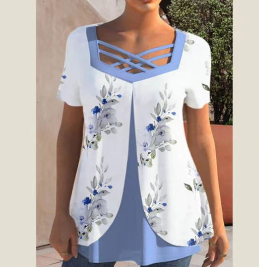 ❤️【S-5XL】Camiseta estampada de talla grande para el verano de 2026