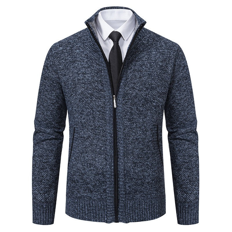 ✨【Pago contra reembolso】 ❄️Cárdigan de lana para hombre con cremallera cuello alto abrigo y cómodo para otoño e invierno 【M-4XL】