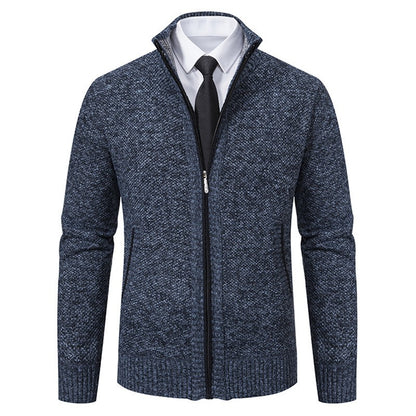 ✨【Pago contra reembolso】 ❄️Cárdigan de lana para hombre con cremallera cuello alto abrigo y cómodo para otoño e invierno 【M-4XL】