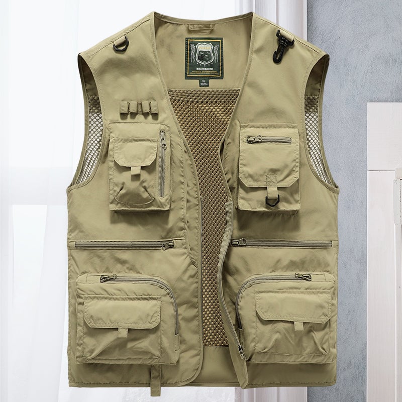 😎【S-5XL】Chaleco multibolsillos para ropa de trabajo al aire libre de verano.