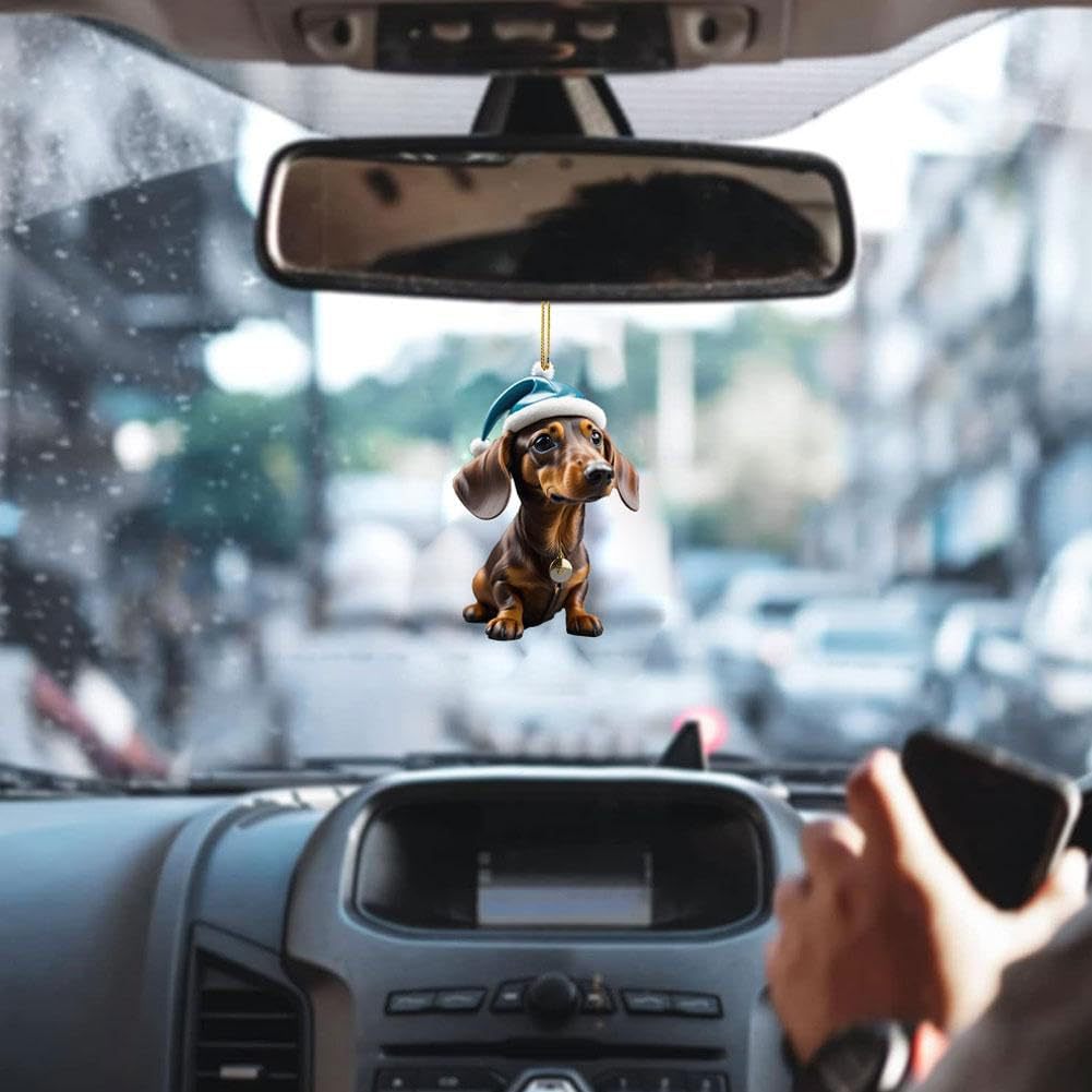 🎄【9 kusů】🐕 Vánoční ozdoby na stromeček ve tvaru štěňátek
