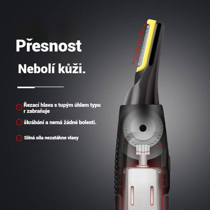 👨🔥 Recortadora de vello nasal eléctrica para hombre⚡ Mini portátil recargable ✂️ 3 en 1 para cejas y patillas, segura y respetuosa con la piel✅