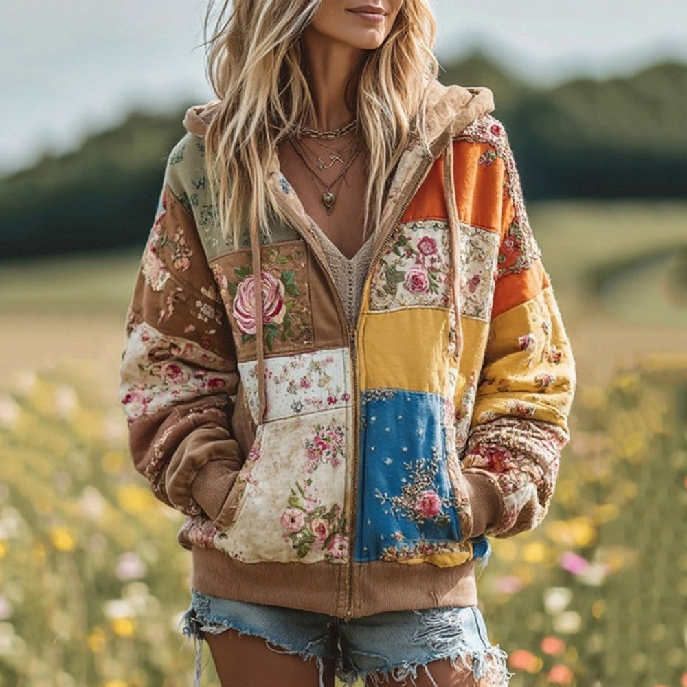 ✨🌸【S-5XL】Suéter mujer con capucha y estampado 3D moderno, cómodo y ligero para primavera y otoño