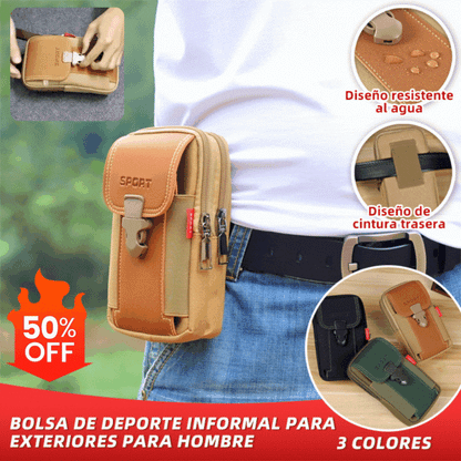 🔥【Compre 1 y obtenga 1 gratis】Bolsa casual de hombre para exteriores, bolsa de deporte para teléfono móvil