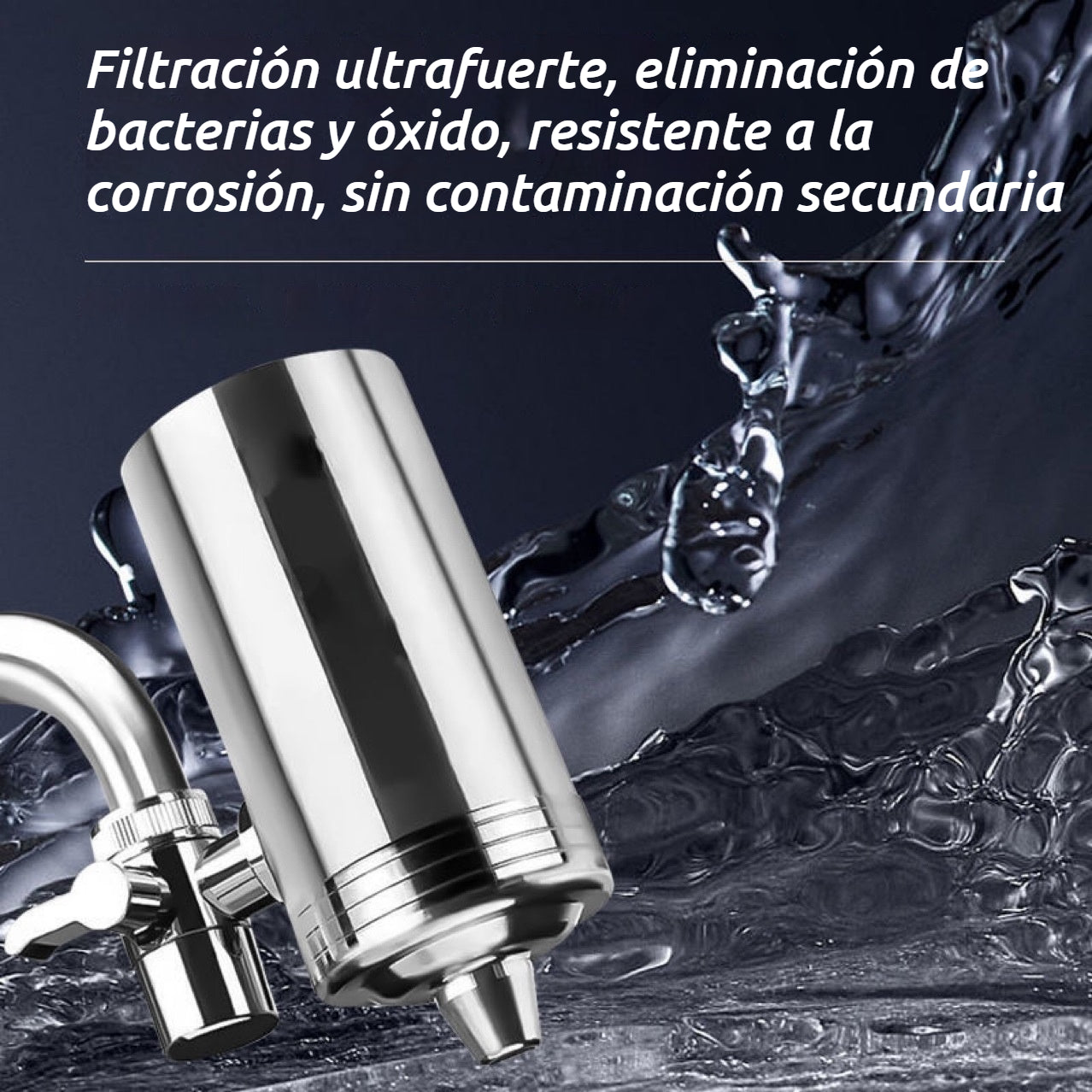 🔥【Pago contra reembolso】🏆Purificador de agua para grifos domésticos de acero inoxidable sin instalació