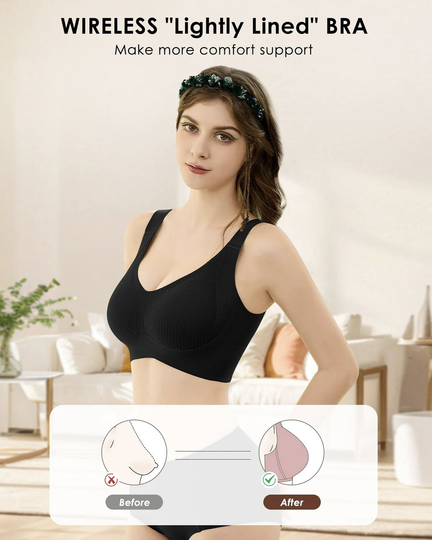 😍【Compra 1 y llévate 1 gratis】Sujetador inalámbrico de una pieza para mujer❤️【40-95 kg】