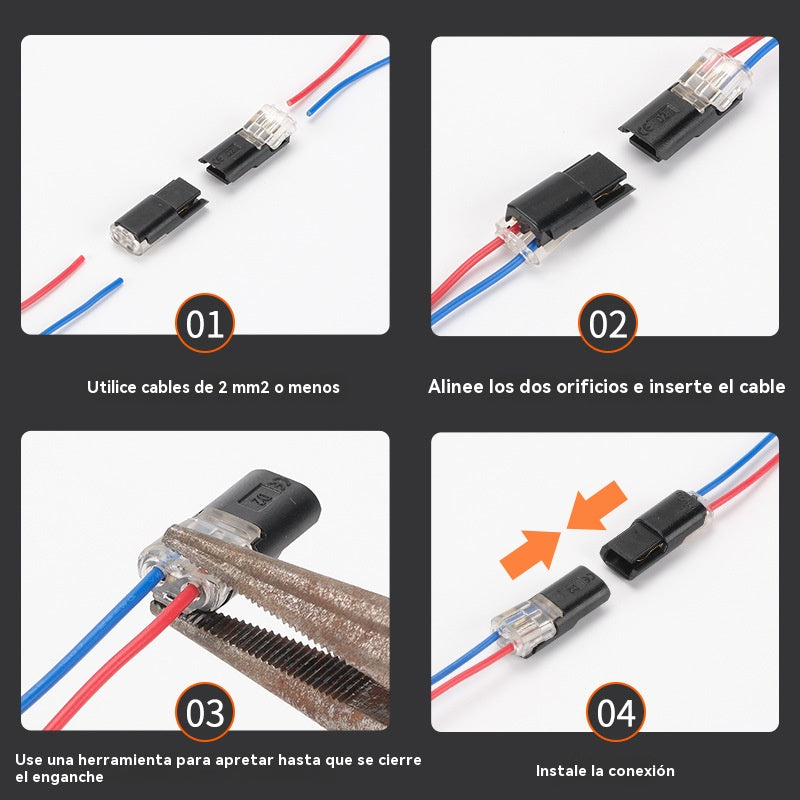 【¡Compra 20 y llévate 20 gratis!】🏆 Bloques de terminales LED sin soldadura ni pelado