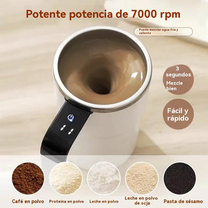 ☕🔋【Interior de acero inoxidable 304】Juego de tazas de café recargables con agitador magnético automático⚡