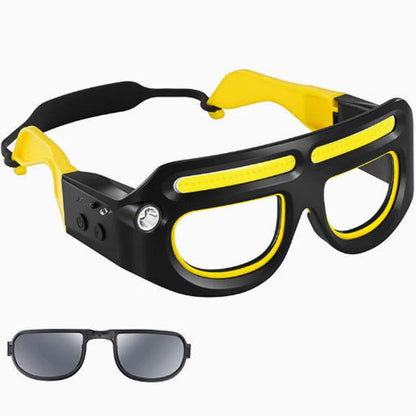 👓💡Linterna frontal LED recargable con gafas