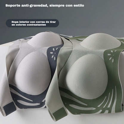 😍【Compra 1 y llévate 1 gratis】Sujetador push-up cómodo sin costuras estilo chaleco para mujer❤️【40-85 kg】