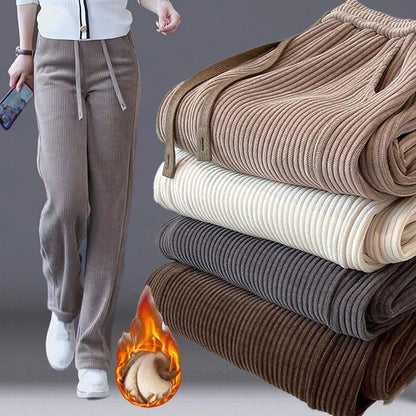 🔥【Venta caliente de otoño e invierno】 👖Nuevos pantalones casuales de terciopelo con perneras anchas, muy cómodos de usar.