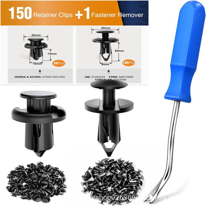 🔥🔥【Juego de 150 piezas + alicates】🧰🛠️Juego de hebillas de plástico para tornillos de expansión automotrices