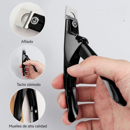 💅【Compra 1 y llévate 1 gratis】Cortauñas U francés de titanio corte recto preciso y alta resistencia inoxidable
