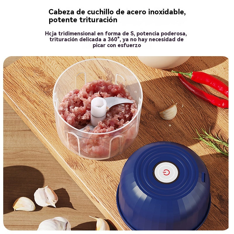 💥【Compre 1 y obtenga 1 gratis】🔥【Pago contra reembolso】🧄 Picadora eléctrica de ajo, mini picadora portátil de verduras