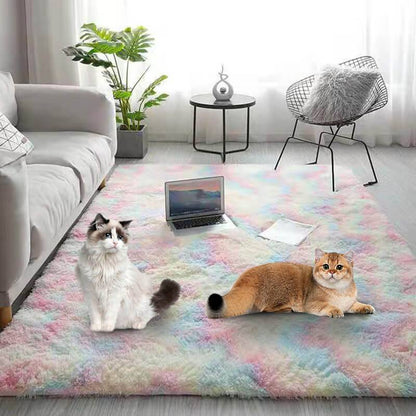 🌈【Alta calidad】🔥【100*200cm】Alfombra de felpa con degradado de color