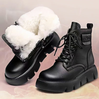 ⛄️👢【35-40】Nové zimní zimní boty se silnou podrážkou a sametově teplé sněhule s měkkou podrážkou, voděodolné a protiskluzové-3831796