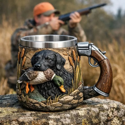 🔫☕【Pago contra reembolso】Nueva taza de café de acero inoxidable exclusiva de Hunter