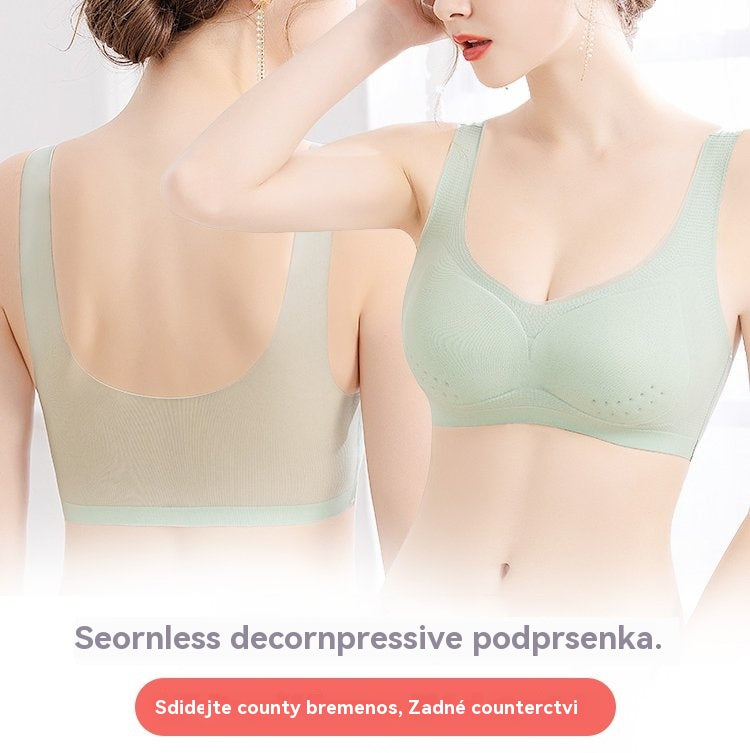 ❄️🧊【Oferta limitada】✨【Juego de 3 piezas】【40–120KG】Sujetador push-up de seda helada 2026 – sin costuras, ligero y transpirable ❄️💃【Comodidad diaria máxima】