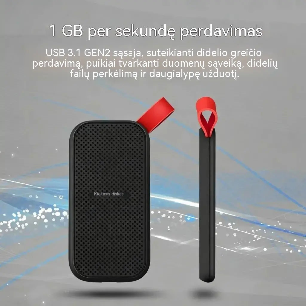 ⚡ Nešiojamasis SSD (64 TB / 128 TB) – itin spartus duomenų perdavimas 🚀 Daugiau vietos nuotraukoms, vaizdo įrašams ir failams 💾