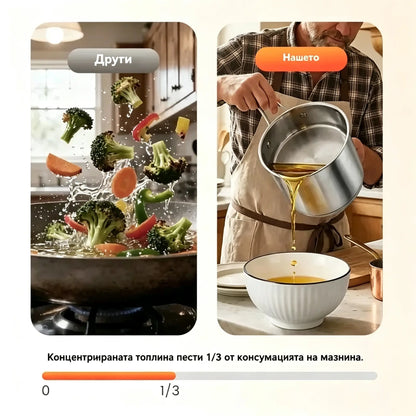 🔥Промоционална оферта в последния ден – спестете 50%! 🎁 Многофункционална фритюрница, изработена от неръждаема стомана 304