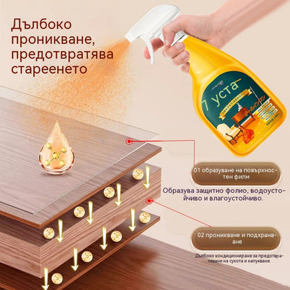 🔥✨【Плащане при доставка】Високоефективен спрей за почистване и избелване на дърво