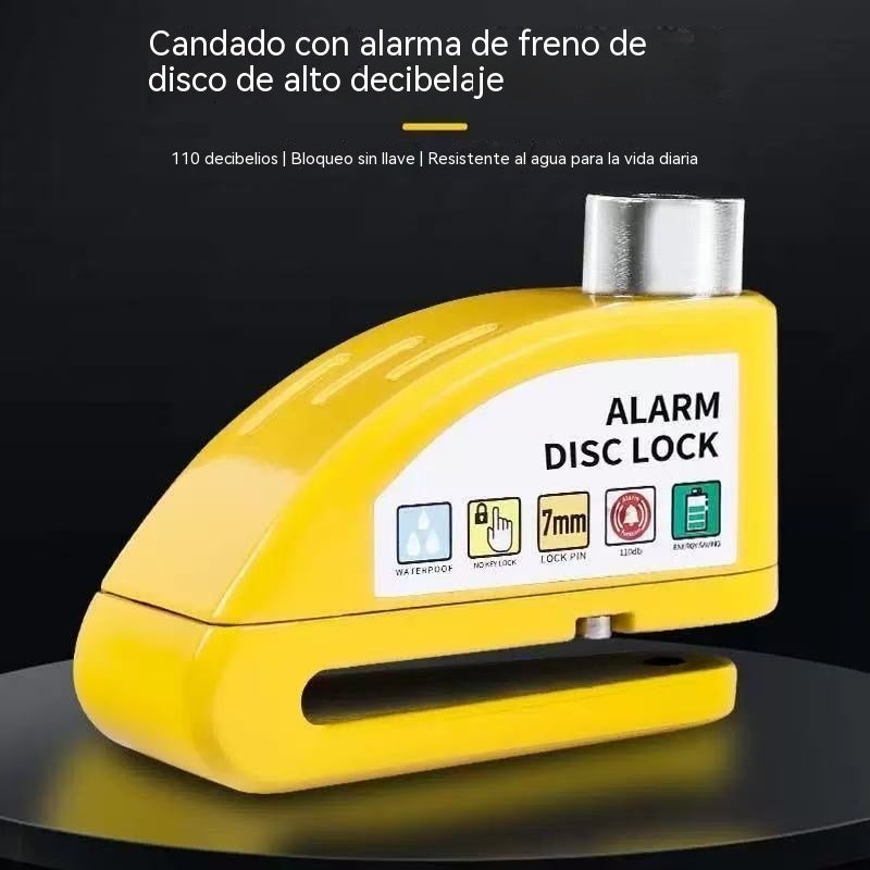 🏍️💨Nuevo bloqueo de freno de disco para motocicleta recientemente actualizado con capacidad de carga, alarma antirrobo y función de bloqueo del freno de disco.
