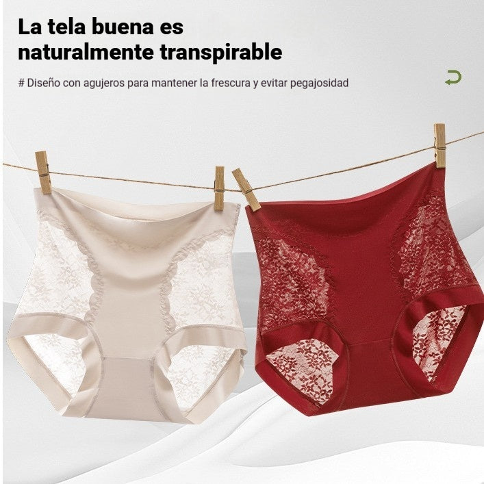 【Pago contra reembolso】Braguitas de control de abdomen de alta elasticidad con encaje sin costuras para mujer, bragas moldeadoras y levantadoras de glúteos