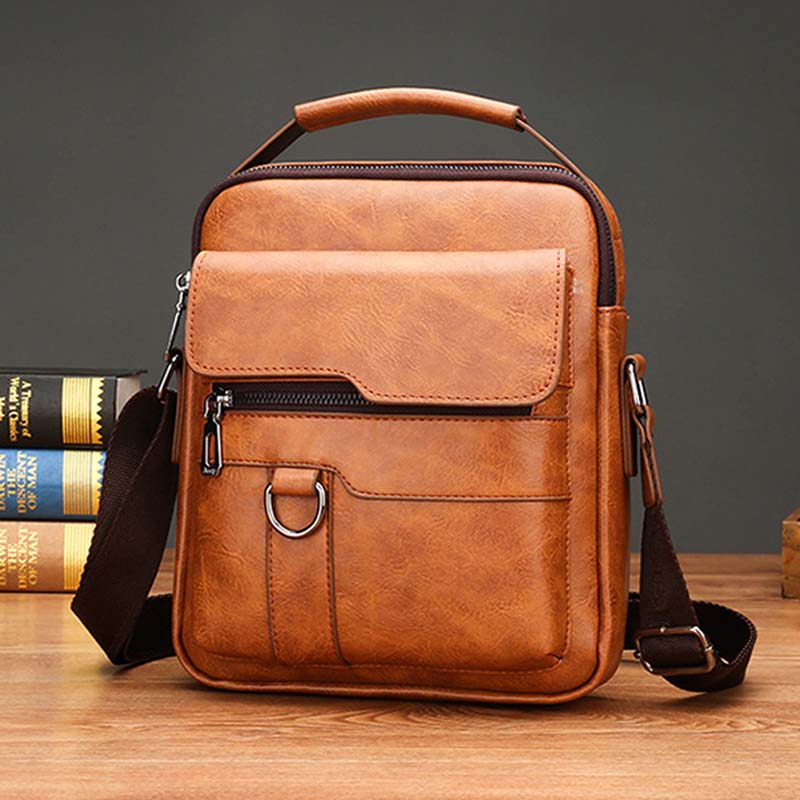 🔥👜【Descuento por tiempo limitado】🔥 Bolso de ocio de piel de vaca para hombre de moda
