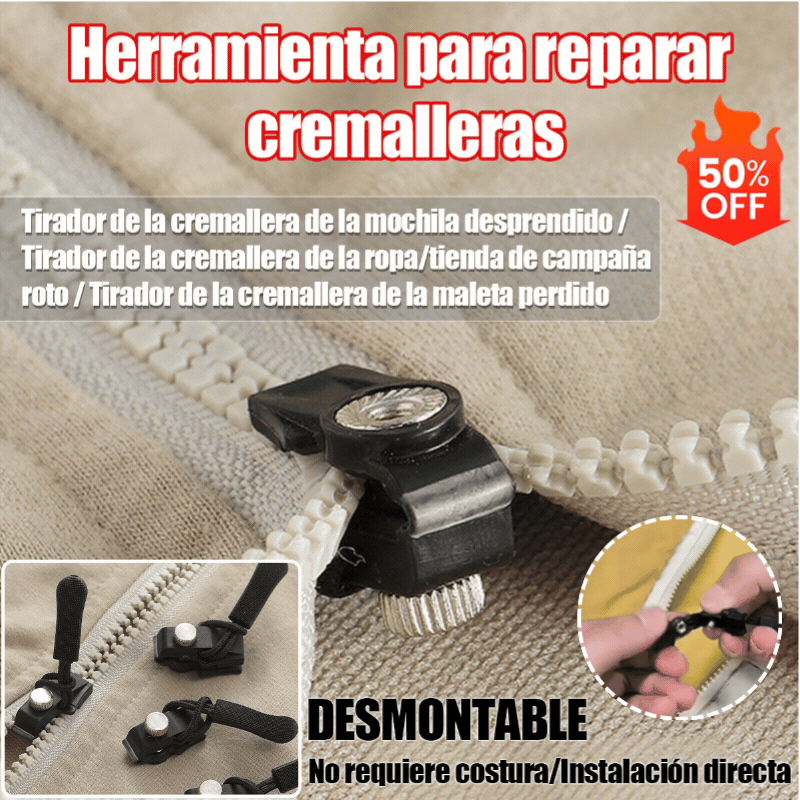 🛒【Compre 50 y obtenga 50 gratis】Herramienta universal de reparación de cremalleras