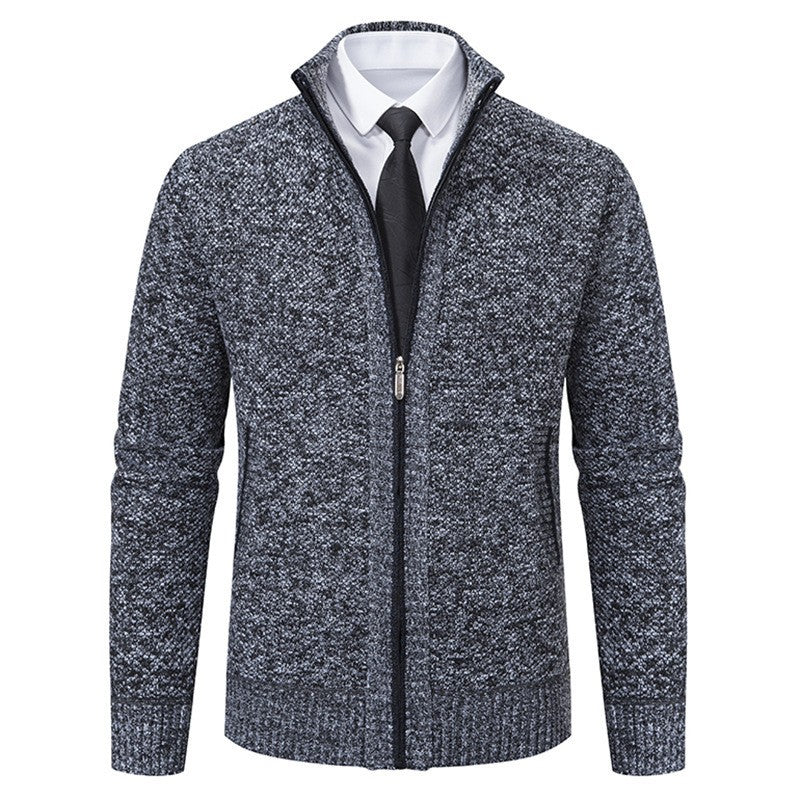 ✨【Pago contra reembolso】 ❄️Cárdigan de lana para hombre con cremallera cuello alto abrigo y cómodo para otoño e invierno 【M-4XL】
