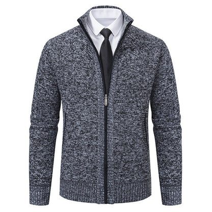 ✨【Pago contra reembolso】 ❄️Cárdigan de lana para hombre con cremallera cuello alto abrigo y cómodo para otoño e invierno 【M-4XL】