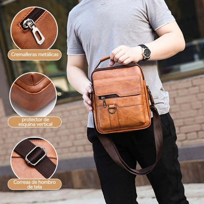 🔥👜【Descuento por tiempo limitado】🔥 Bolso de ocio de piel de vaca para hombre de moda