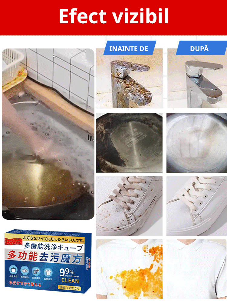 ✨🔥【Kupte 1 a získejte 2 zdarma】 Multifunkční čistící šumivé tablety pro domácnost na odstraňování skvrn a zadržování vůně-3999434