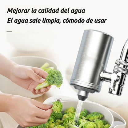🔥【Pago contra reembolso】🏆Purificador de agua para grifos domésticos de acero inoxidable sin instalació