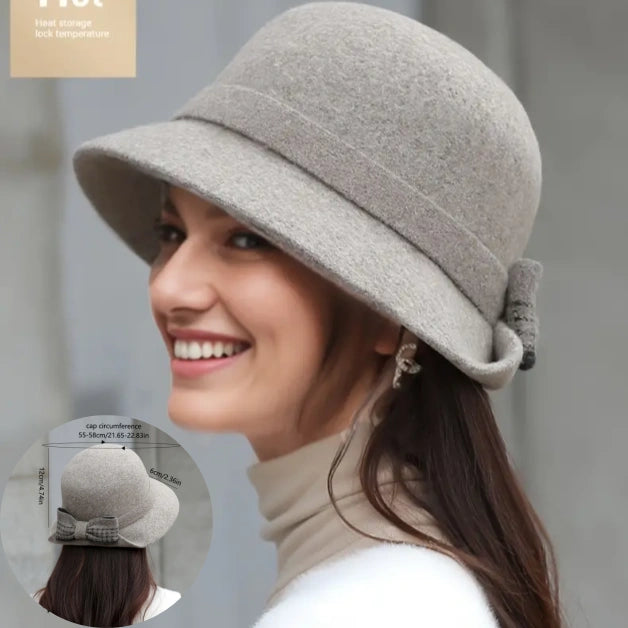 💥50%OFF💥 Sombreros de otoño e invierno para mujer - sombreros de fieltro de pura lana