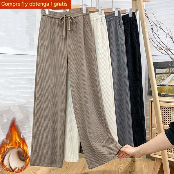 🔥【Venta caliente de otoño e invierno】 👖Nuevos pantalones casuales de terciopelo con perneras anchas, muy cómodos de usar.