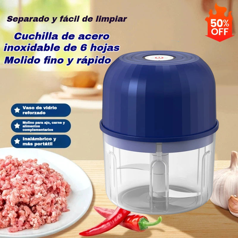 💥【Compre 1 y obtenga 1 gratis】🔥【Pago contra reembolso】🧄 Picadora eléctrica de ajo, mini picadora portátil de verduras