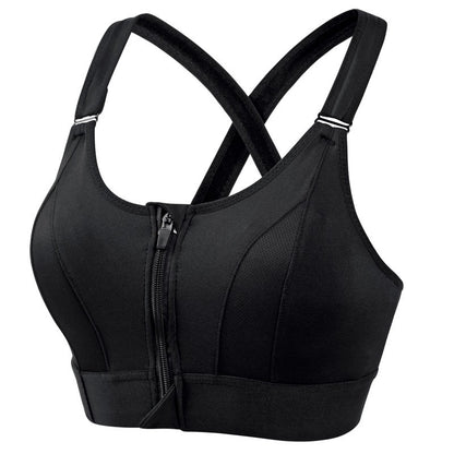 💖【Compra 1 y llévate 1 gratis】✨【S-5XL】Sujetador deportivo ajustable con cremallera frontal sin aros, soporte firme y espalda cruzada