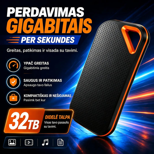 🔥 Ostatni dzień -50%! 💥 Dysk przenośny 32TB – ogromna pojemność i szybki transfer danych 🚀