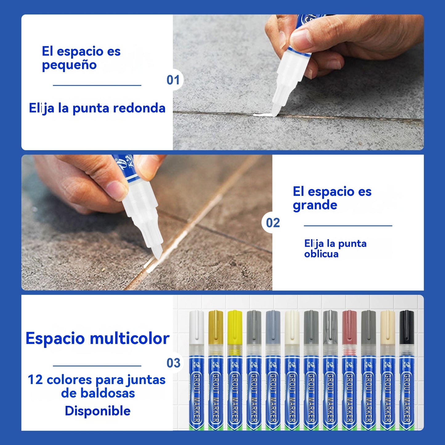 【Compra 2 y llévate 2 gratis】🔥Lápiz para lechada de baldosas de cerámica resistente al moho y al agua