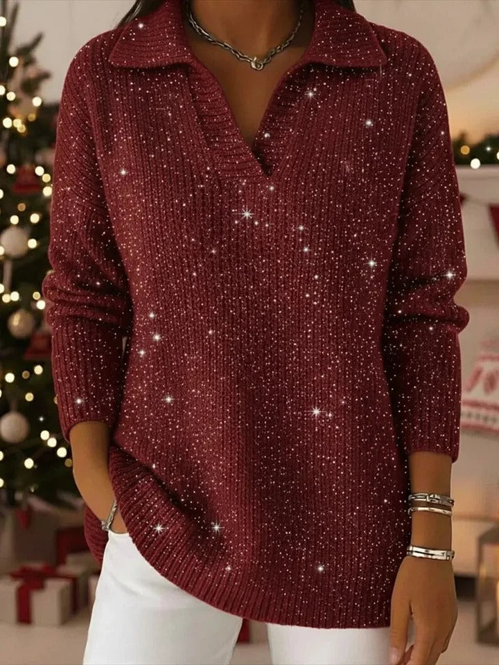 🔥【S-5XL】Suéter de punto de ensueño con estampado de cielo estrellado degradado